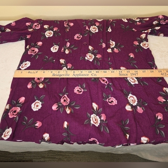 NWOT fun2fun High/Low Pleated 3/4 Length Sleeve Top Size XS - Picture 10 of 11